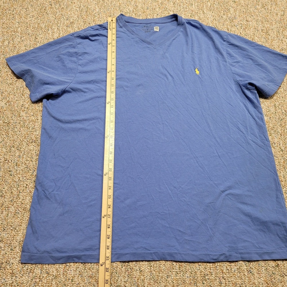 Polo Ralph Lauren Shirt Mens 2XL Blue Classic‎ Short Sleeve Casual Pony Tee - Picture 8 of 14